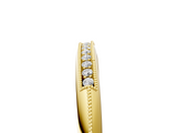 Yellow gold Milgrain Round Diamond Pavé Set Half Eternity Band_24