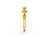 Yellow gold Milgrain Square Bezel Round Yellow Sapphire Chevron Band_20