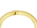 Yellow gold Milgrain Twist Contour Wedding Band_42