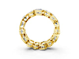 Yellow gold Mixed Shape Diamond Bezel Set Eternity Wedding Band_3