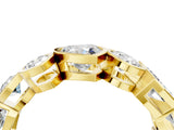 Yellow gold Mixed Shape Diamond Bezel Set Eternity Wedding Band_4