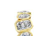 Yellow gold Mixed Shape Diamond Bezel Set Eternity Wedding Band_5