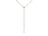 Yellow gold Mixed Shape Diamond Lariat Necklace with Station Accents_8