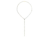 Yellow gold Mixed Shape Diamond Lariat Necklace with Station Accents_9