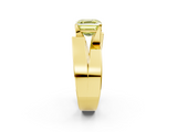 Yellow gold Modern Tension Set Fancy Yellow Asscher  Solitaire Wide Band Ring_70