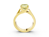 Yellow gold Modern Tension Set Fancy Yellow Asscher  Solitaire Wide Band Ring_71