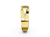 Yellow gold Modern Tension Set Fancy Yellow Emerald  Solitaire Wide Band Ring_94
