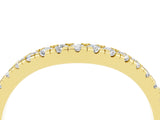Yellow gold Moissanite Pavé Curved Wedding Band_10