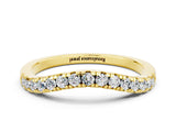Yellow gold Moissanite Pavé Curved Wedding Band_6