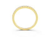 Yellow gold Moissanite Pavé Curved Wedding Band_9
