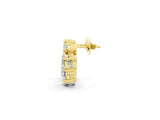 Yellow gold Multi-Shape Diamond Mosaic Five Stone Stud Earrings_21