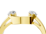 Yellow gold Open Band Marquise Diamond Tension Setting_42