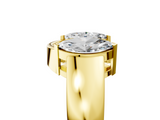Yellow gold Open Band Marquise Diamond Tension Setting_43