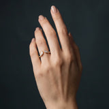 Yellow gold Open Marquise Cluster Diamond Band with Prong Setting_105