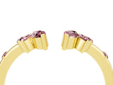 Yellow gold Open Marquise Cluster Morganite Band with Prong Setting_10