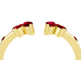 Yellow gold Open Marquise Cluster Ruby Band with Prong Setting_10