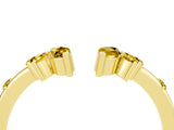 Yellow gold Open Marquise Cluster Yellow Sapphire Band with Prong Setting_22