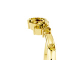Yellow gold Open Marquise Cluster Yellow Sapphire Band with Prong Setting_23