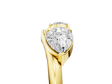 Yellow gold Open Pear-Cut Diamond Bypass Ring with Prong Setting_43
