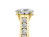 Yellow gold Oval Brilliant Channel-Set Solitaire Ring with Four-Prong Setting_25