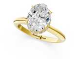 Yellow gold Oval Brilliant Solitaire Engagement Ring with Six-Prong Setting and Classic Band_21