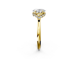 Yellow gold Oval Brilliant Solitaire Engagement Ring with Six-Prong Setting and Classic Band_22