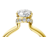 Yellow gold Oval Brilliant Solitaire Engagement Ring with Six-Prong Setting and Classic Band_24