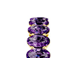 Yellow gold Oval Cut Amethyst Eternity Band with Shared Prong Setting_5