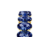 Yellow gold Oval Cut Blue Sapphire Eternity Band with Shared Prong Setting_5