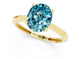 Yellow gold Oval Cut Blue Topaz Solitaire Engagement Ring with Classic Band and Four-Prong Setting_25
