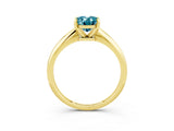 Yellow gold Oval Cut Blue Topaz Solitaire Engagement Ring with Classic Band and Four-Prong Setting_27