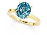 Yellow gold Oval Cut Blue Topaz Solitaire Engagement Ring with Classic Band and Four-Prong Setting_37