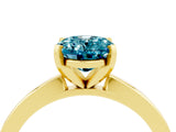 Yellow gold Oval Cut Blue Topaz Solitaire Engagement Ring with Classic Band and Four-Prong Setting_40