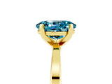 Yellow gold Oval Cut Blue Topaz Solitaire Engagement Ring with Classic Band and Four-Prong Setting_41
