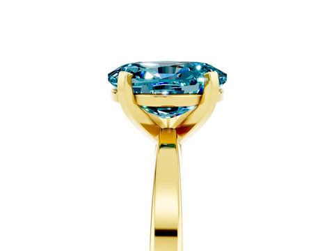 Yellow gold Oval Cut Blue Topaz Solitaire Engagement Ring with Classic Band and Four-Prong Setting_41