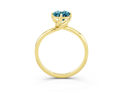 Yellow gold Oval Cut Blue Topaz Solitaire Engagement Ring with Four-Prong Setting and Classic Band_15