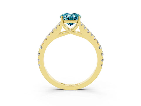 Yellow gold Oval Cut Blue Topaz Split Shank Pavé Engagement Ring with Four-Prong Setting_27