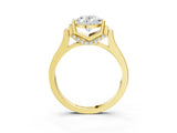 Yellow gold Oval Cut Brilliant Solitaire Diamond Ring with Channel Set Band and Bar Prong Setting_15