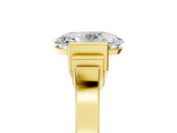 Yellow gold Oval Cut Brilliant Solitaire Diamond Ring with Channel Set Band and Bar Prong Setting_17
