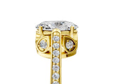 Yellow gold Oval Cut Cathedral Pave Diamond Engagement Ring with Six-Prong Setting_60