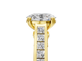 Yellow gold Oval Cut Channel Set Solitaire Engagement Ring with Prong Setting_36