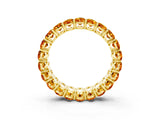 Yellow gold Oval Cut Citrine Eternity Band with Shared Prong Setting_3