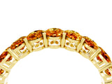 Yellow gold Oval Cut Citrine Eternity Band with Shared Prong Setting_4
