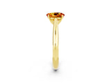 Yellow gold Oval Cut Citrine Solitaire Engagement Ring with Cathedral Setting and Four-Prong Mount_26