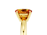 Yellow gold Oval Cut Citrine Solitaire Engagement Ring with Round Band and Four-Prong Setting_5