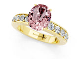 Yellow gold Oval Cut Cut Channel Set Diamond Engagement Ring with Four-Prong Setting_1