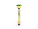 Yellow gold Oval Cut Cut Channel Set Diamond Engagement Ring with Four-Prong Setting_2