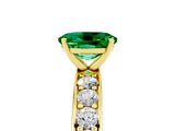 Yellow gold Oval Cut Cut Channel Set Diamond Engagement Ring with Four-Prong Setting_5