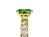 Yellow gold Oval Cut Cut Channel Set Diamond Engagement Ring with Four-Prong Setting_5