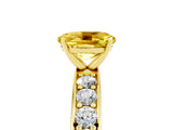 Yellow gold Oval Cut Cut Channel Set Diamond Engagement Ring with Four-Prong Setting_5